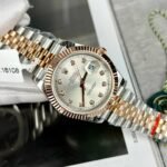 Rolex Datejust 126331 SS/RG Plated Silver Dial CZ Diamonds 41mm Jub Super Clone - 图片 9