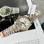 Rolex Datejust 126331 SS/RG Plated Silver Dial CZ Diamonds 41mm Jub Super Clone - 图片 18