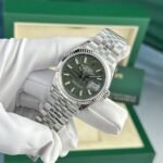 Rolex Datejust 126234 904L Steel Green Palm Dial 36mm Jub Super Clone - 图片 20