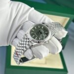 Rolex Datejust 126234 904L Steel Green Palm Dial 36mm Jub Super Clone - 图片 12