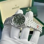 Rolex Datejust 126234 904L Steel Green Palm Dial 36mm Jub Super Clone - 图片 13