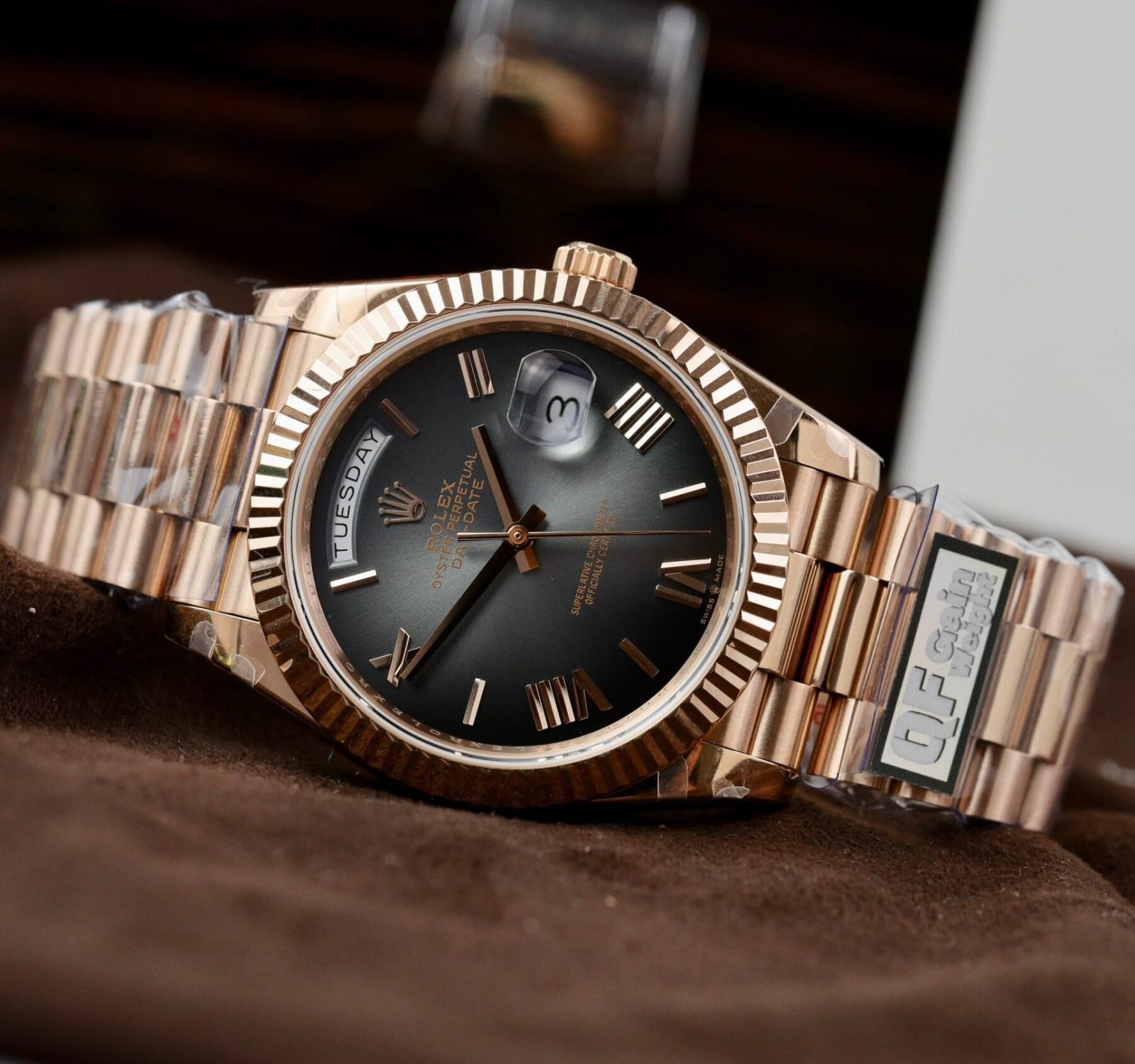 1750588013-12.jpg Rolex Day-Date RG Plated Ombre Grey Dial 40mm Super Clone - 图片 1