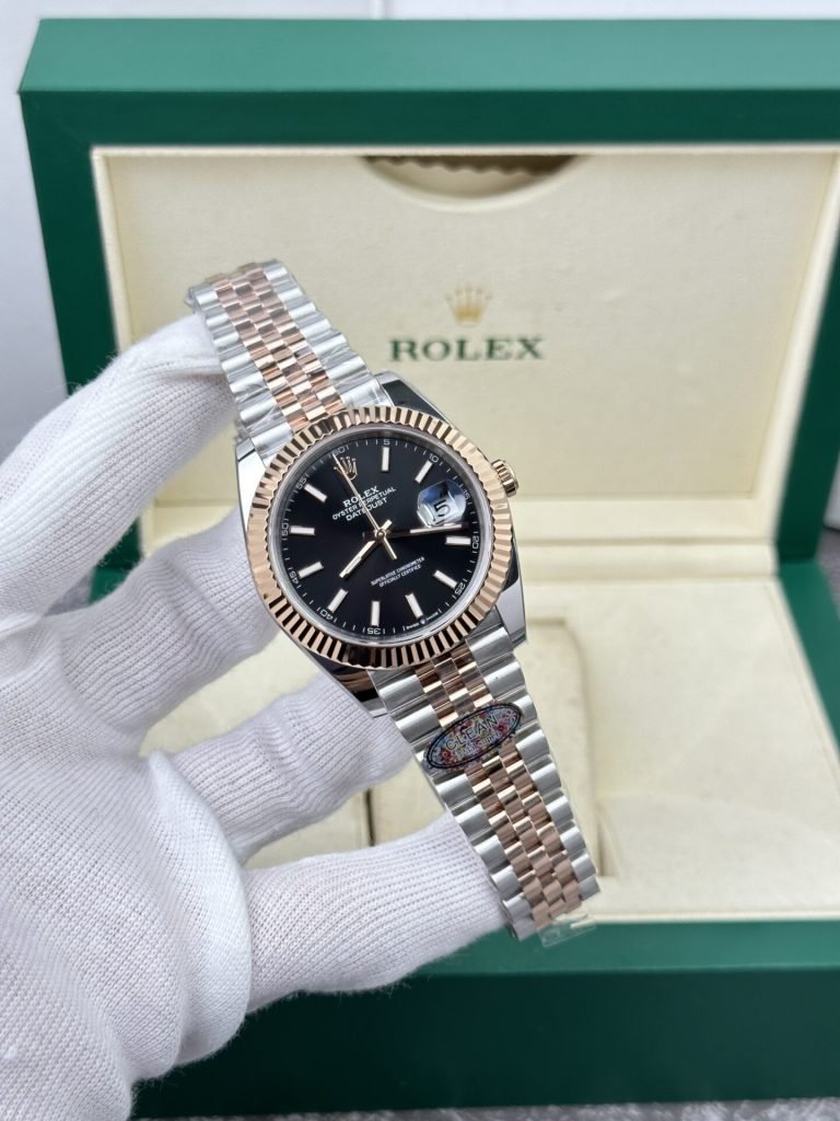 1750588047-26.jpg Rolex Datejust 126331 SS/RG Plated Black Dial 41mm Jub Super Clone - 图片 1