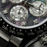 Rolex Daytona 904L Steel Dark MOP Dial With Diamonds 40mm Oysterflex Super Clone - 图片 4