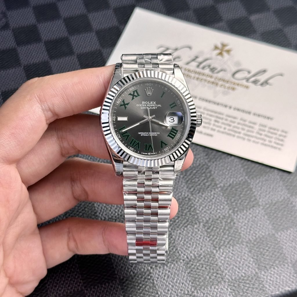 1750588081-40.jpg Rolex Datejust 126334 904L Steel Wimbledon Grey Dial 41mm Jub Super Clone - 图片 1