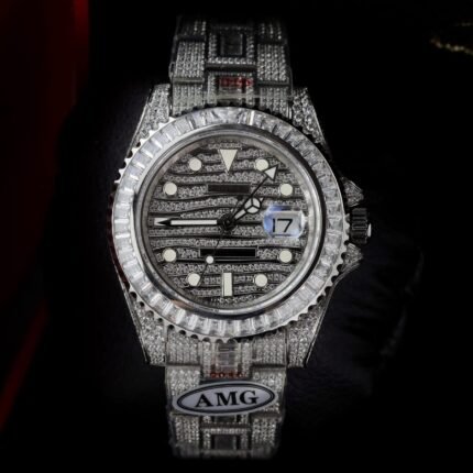 Rolex GMT-Master II 904L Steel Diamond Dial CZ Diamonds 40mm Oyster Super Clone