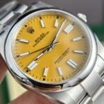 Rolex Oyster Perpetual 124300 904L Steel Yellow Dial 41mm Oyster Super Clone - 图片 3