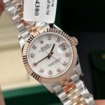 Rolex Datejust SS/RG Plated MOP Dial CZ Diamonds 31mm Jub Super Clone - 图片 3