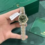 Rolex Datejust SS/YG Plated Green Dial CZ Diamonds 31mm Jub Super Clone - 图片 2