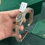 Rolex Datejust SS/YG Plated Green Dial CZ Diamonds 31mm Jub Super Clone - 图片 4