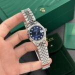 Rolex Datejust 316L Steel Blue Dial CZ Diamonds 31mm Jub AAA Replica - 图片 2