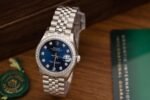 Rolex Datejust 316L Steel Blue Dial CZ Diamonds 31mm Jub EWF Replica - 图片 2