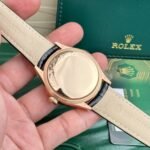 Rolex Cellini 50525 RG Plated White Dial 39mm Leather AAA Replica - 图片 6