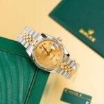 Rolex Datejust 126233 SS/YG Plated Champagne Dial CZ Diamonds 36mm Jub Super Clone