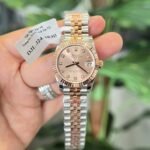 Rolex Datejust SS/RG Plated Pink Dial CZ Diamonds 31mm Jub Super Clone