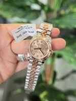 Rolex Datejust SS/RG Plated Pink Dial CZ Diamonds 31mm Jub Super Clone - 图片 3