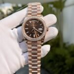 Rolex Day-Date 228345RBR RG Plated Chocolate Dial With Diamonds 40mm Super Clone