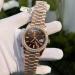 Rolex Day-Date 228345RBR RG Plated Chocolate Dial With Diamonds 40mm Super Clone - 图片 2