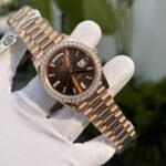 Rolex Day-Date 228345RBR RG Plated Chocolate Dial With Diamonds 40mm Super Clone - 图片 3