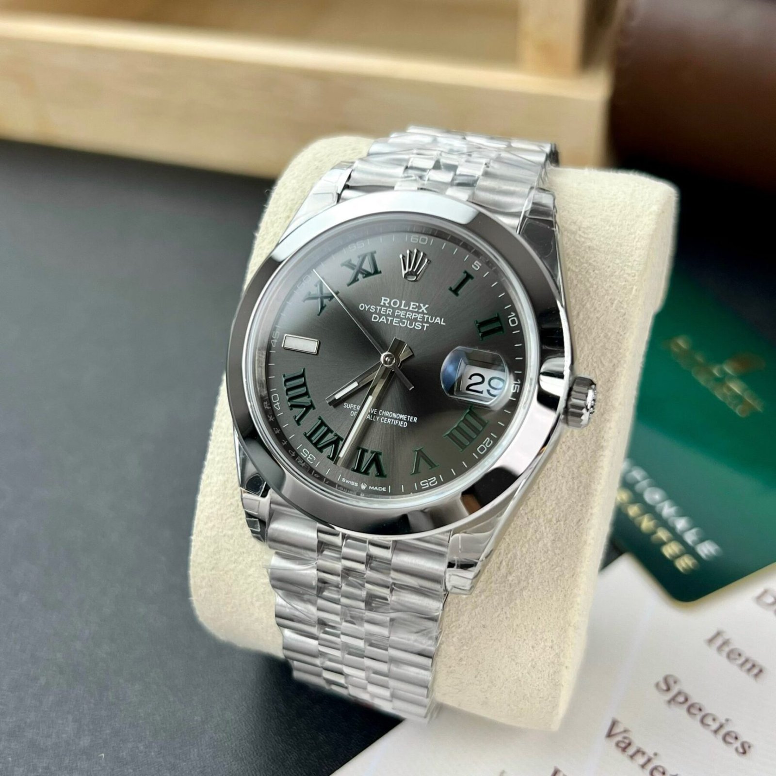 1750588224-97.jpg Rolex Datejust 126300 904L Steel Wimbledon Grey Dial 41mm Jub Super Clone - 图片 1