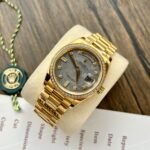 Rolex Day-Date YG Plated Meteorite Dial CZ Diamonds 36mm Super Clone - 图片 2