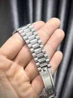 Rolex Day-Date 904L Steel Ice Blue Arabic Dial CZ Diamonds 40mm Super Clone - 图片 6