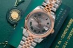 Rolex Datejust SS/RG Plated Wimbledon Grey Dial 41mm Jub Super Clone - 图片 3