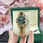 Rolex Datejust 278288 YG Plated Olive Green Dial CZ Diamonds 31mm AAA Replica