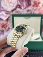 Rolex Datejust 278288 YG Plated Olive Green Dial CZ Diamonds 31mm AAA Replica - 图片 3