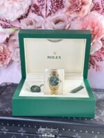 Rolex Datejust 278288 YG Plated Olive Green Dial CZ Diamonds 31mm AAA Replica - 图片 4