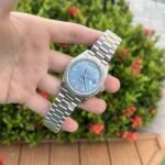 Rolex Day-Date 316L Steel Ice Blue Dial CZ Diamonds 40mm GSF Replica - 图片 4