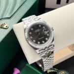 Rolex Datejust 126334 904L Steel Black Dial CZ Diamonds 41mm Jub Super Clone - 图片 2
