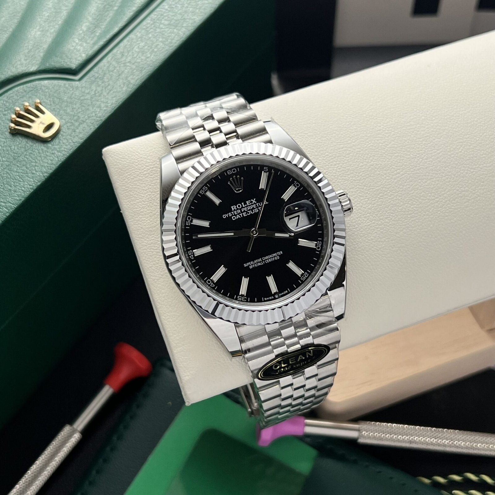 1750588374-156-scaled-1.jpg Rolex Datejust 126334 904L Steel Black Dial 41mm Jub Super Clone - 图片 1