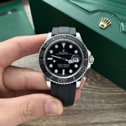 Rolex Yacht-Master 316L Steel Black Dial 40mm Oysterflex EWF Replica