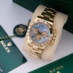 Rolex Daytona 116508 RG Plated Dark MOP Dial CZ Diamonds 40mm Oyster Super Clone