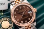 Rolex Datejust SS/RG Plated Chocolate Roman Numeral Dial 31mm Jub Super Clone - 图片 3