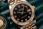 Rolex Datejust SS/YG Plated Black Dial CZ Diamonds 31mm Jub Super Clone - 图片 3
