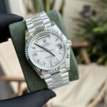 Rolex Day-Date 316L Steel Meteorite Dial CZ Diamonds 40mm GMF Replica - 图片 4