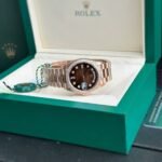 Rolex Day-Date RG Plated Chocolate Dial CZ Diamonds 36mm Replica - 图片 2