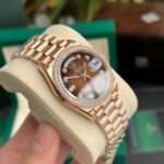 Rolex Day-Date RG Plated Chocolate Dial CZ Diamonds 36mm Replica - 图片 4