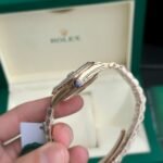 Rolex Day-Date RG Plated Chocolate Dial CZ Diamonds 36mm EWF Replica - 图片 4