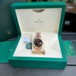 Rolex Day-Date RG Plated Chocolate Dial Diamonds 36mm Replica - 图片 2