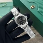 Rolex Datejust 316L Steel Black Dial CZ Diamonds 31mm Jub AAA Replica - 图片 2