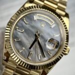 Rolex Day-Date YG Plated MOP Dial CZ Diamonds 40mm TWF Replica - 图片 3