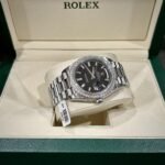 Rolex Day-Date 904L Steel Black Dial With Diamonds 40mm Super Clone - 图片 3