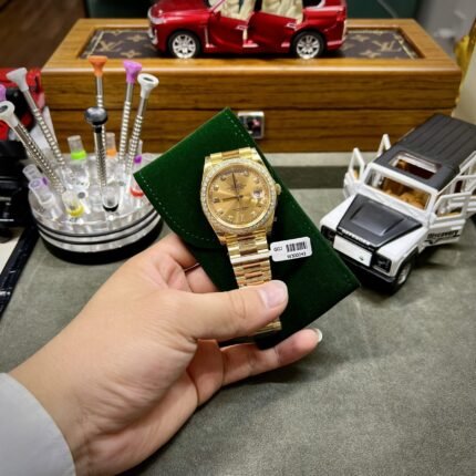 Rolex Day-Date YG Plated Champagne Dial With Diamonds 40mm Super Clone