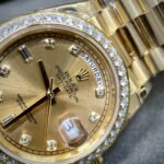 Rolex Day-Date YG Plated Champagne Dial With Diamonds 40mm Super Clone - 图片 3