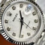 Rolex Datejust 316L Steel White Motif Dial CZ Diamonds 31mm Jub EWF Replica - 图片 3