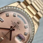 Rolex Day-Date RG Plated Pink Dial CZ Diamonds 36mm EWF Replica - 图片 4