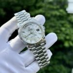 Rolex Day-Date 904L Steel MOP Dial With Diamonds 40mm Super Clone - 图片 4